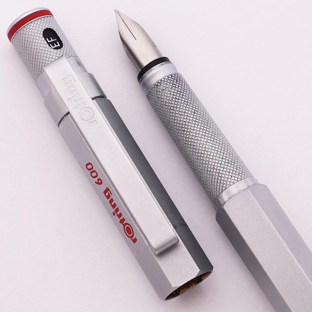 Rotring 600 Fountain Pen - 2nd Gen, Matte Silver, Extra-Fine Steel